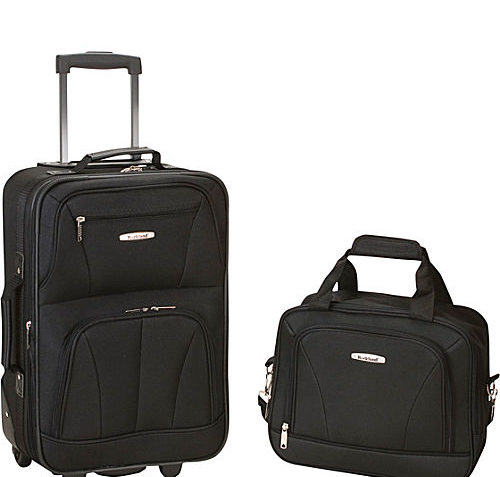 Rockland 2 piece luggage set black