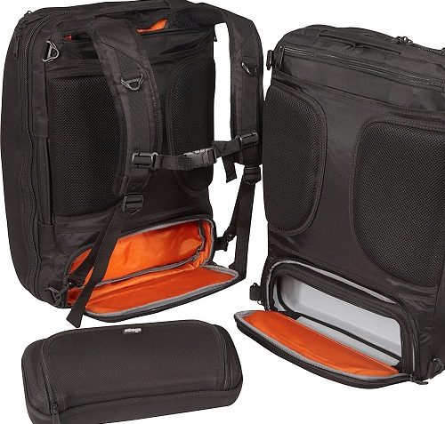 eBags Slim Laptop Backpack Black Crush Pocket