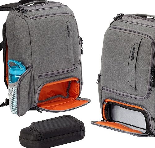 eBags Slim Laptop Backpack Grey Crush Pocket